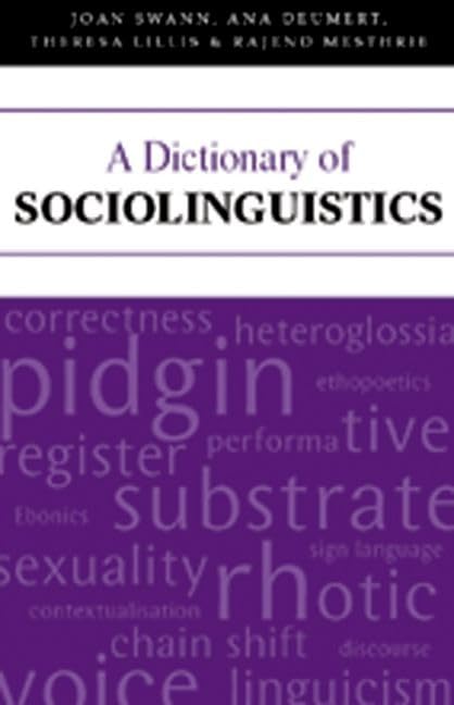 A Dictionary of Sociolinguistics book