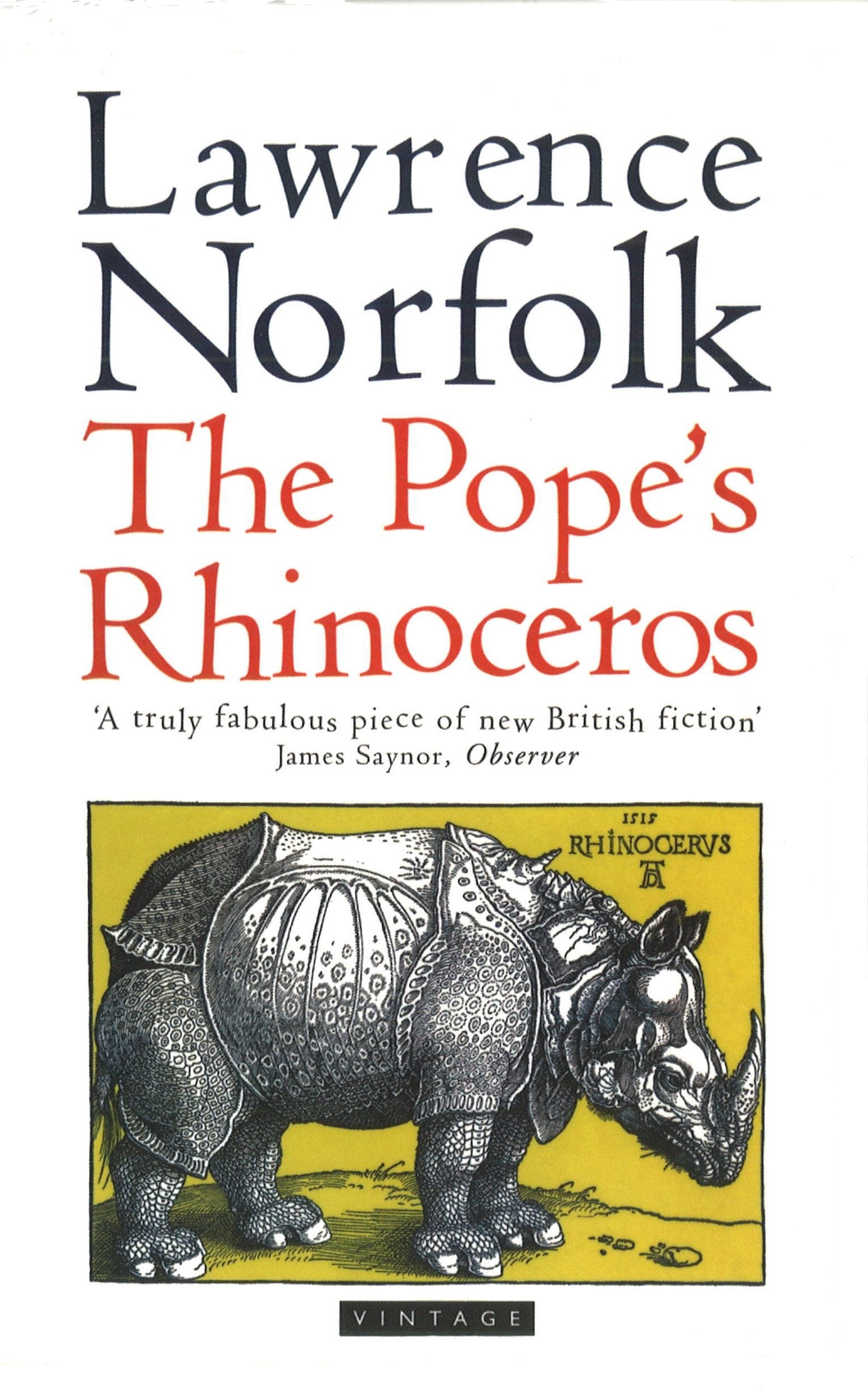 The Popes Rhinoceros Contemporary literature