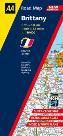 Brittany (AA Road Map France Series) Leisure, Home & Garden