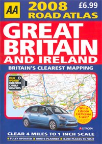 AA 2008 Road Atlas - Great Britain and Ireland - Fully Updated Fixed Speed Camera Locations - 4 miles to 1 inch Scale (AA Road Maps) Books