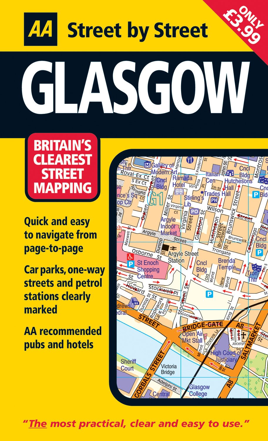 Aa Street by Street Glasgow Leisure, Home & Garden