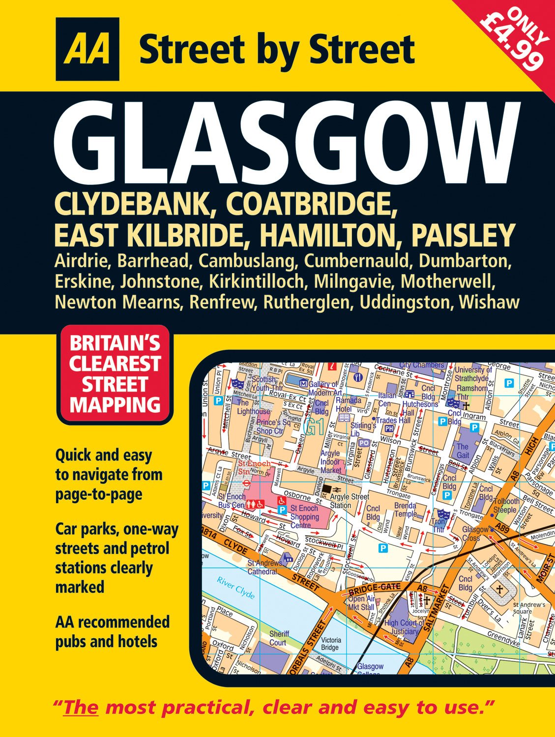 AA Street by Street: Glasgow, Clydebank, Coatbridge, East Kilbride, Hamilton, Paisley Leisure, Home & Garden