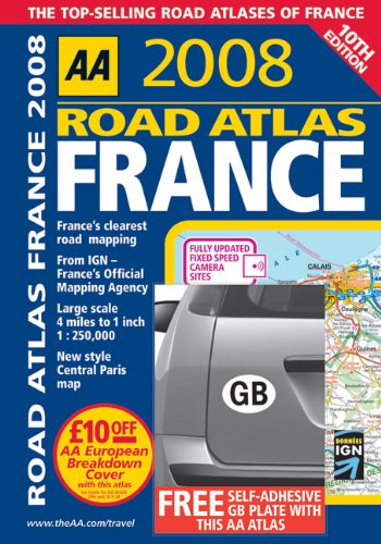 AA 2008 Road Atlas France book