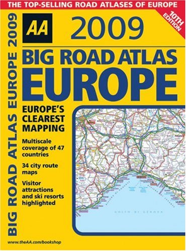AA Big Road Atlas Europe 2009 (Aa Atlases and Maps) Leisure, Home & Garden