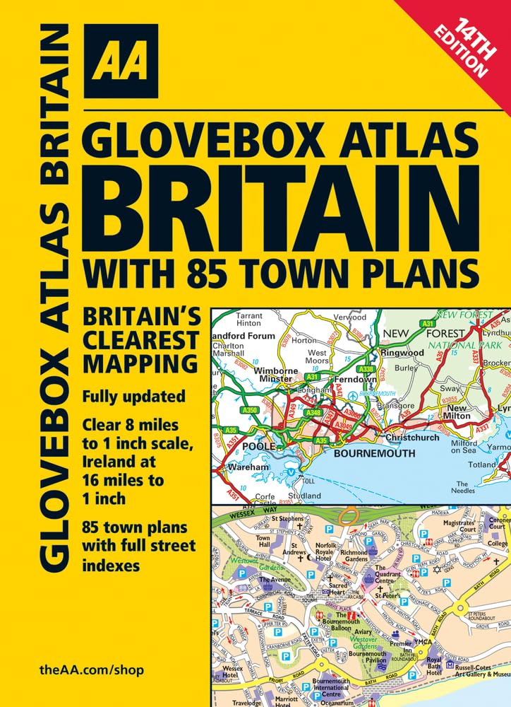 Glovebox Atlas Britain with 85 Town Plans book