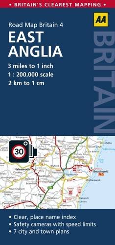 Road Map Britain 04 East Anglia 1 : 200 000 (AA Road Map Britain, Band 4) Leisure, Home & Garden