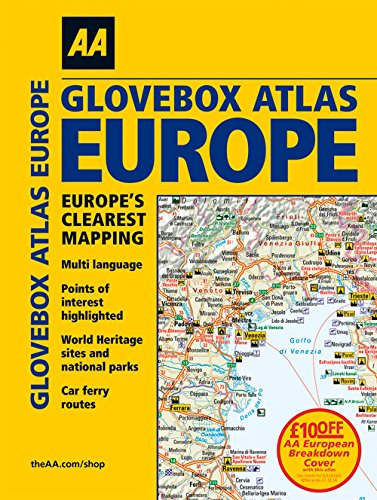 AA Glovebox Atlas Europe book