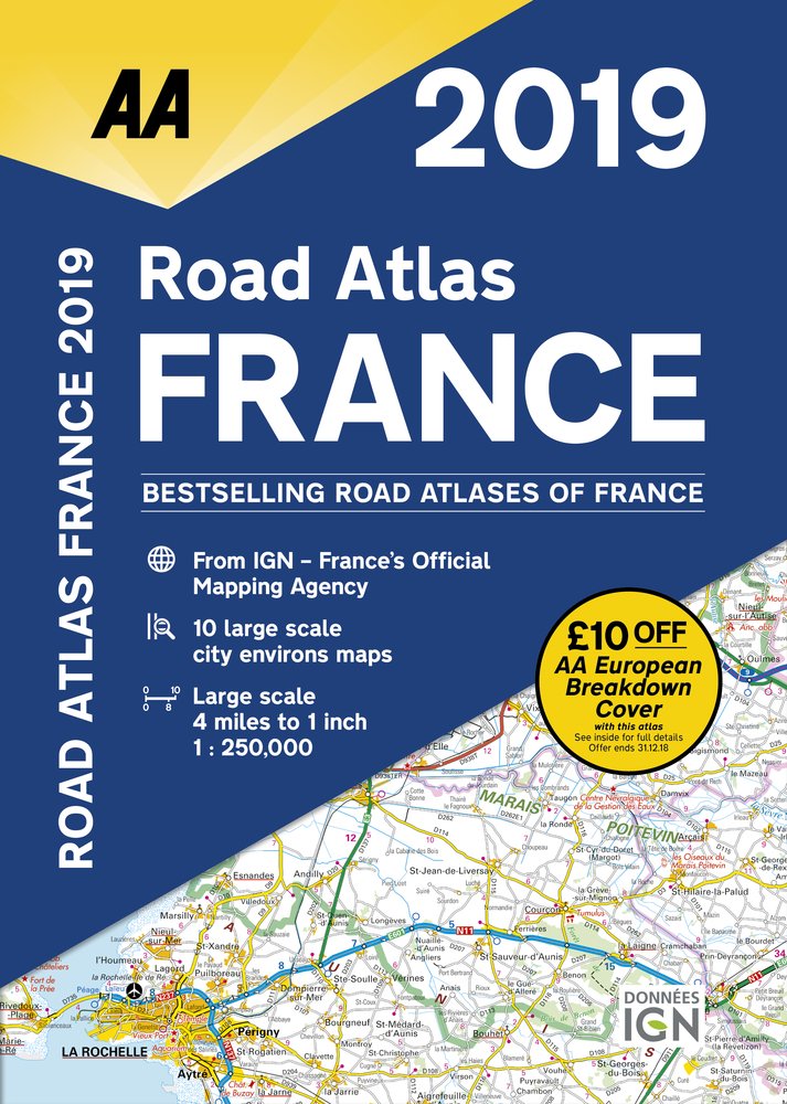 Aa Publishing 2019 Road Atlas France book