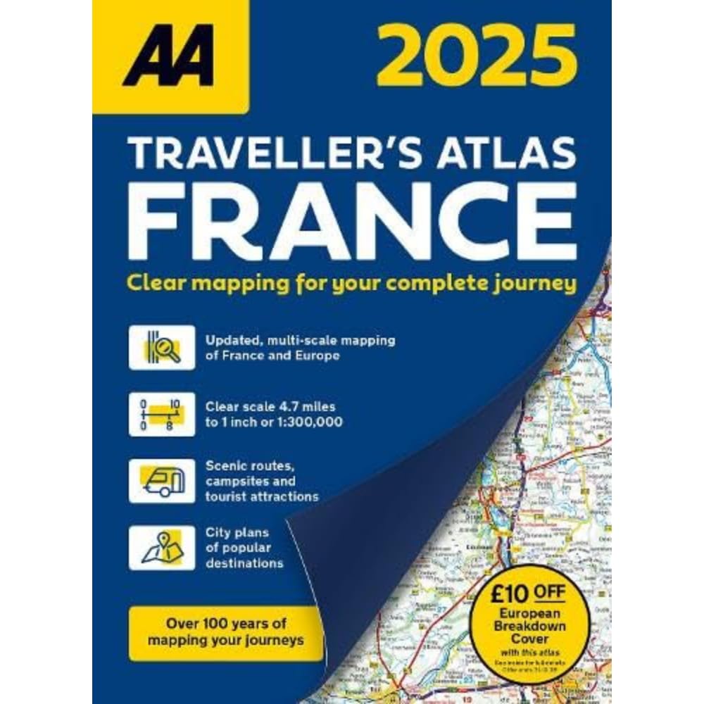 AA Traveller's Atlas France 2025 book