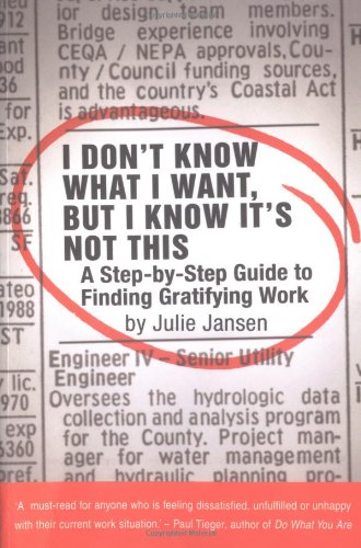 I Don't Know What I Want,But I Know it's Not This: A Step- By-step Guide to Finding Gratifying Work Business, Finance & Career