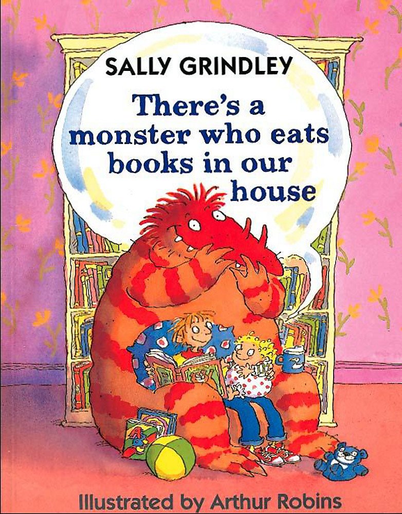 There's a monster who eats books in our house book