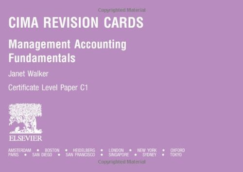 Management Accounting Fundamentals (Cima Revision Cards 2005) Business, Finance & Career