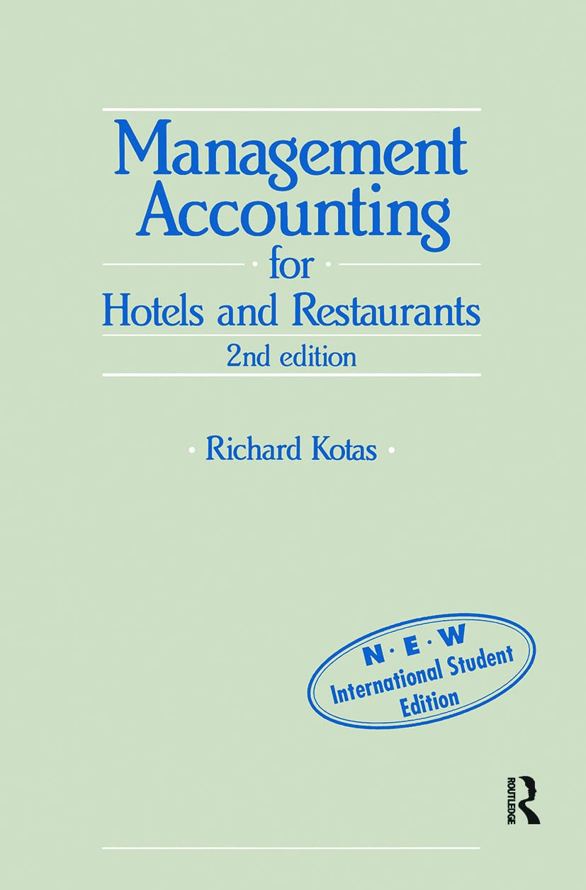Management Accounting for Hotels and Restaurants book