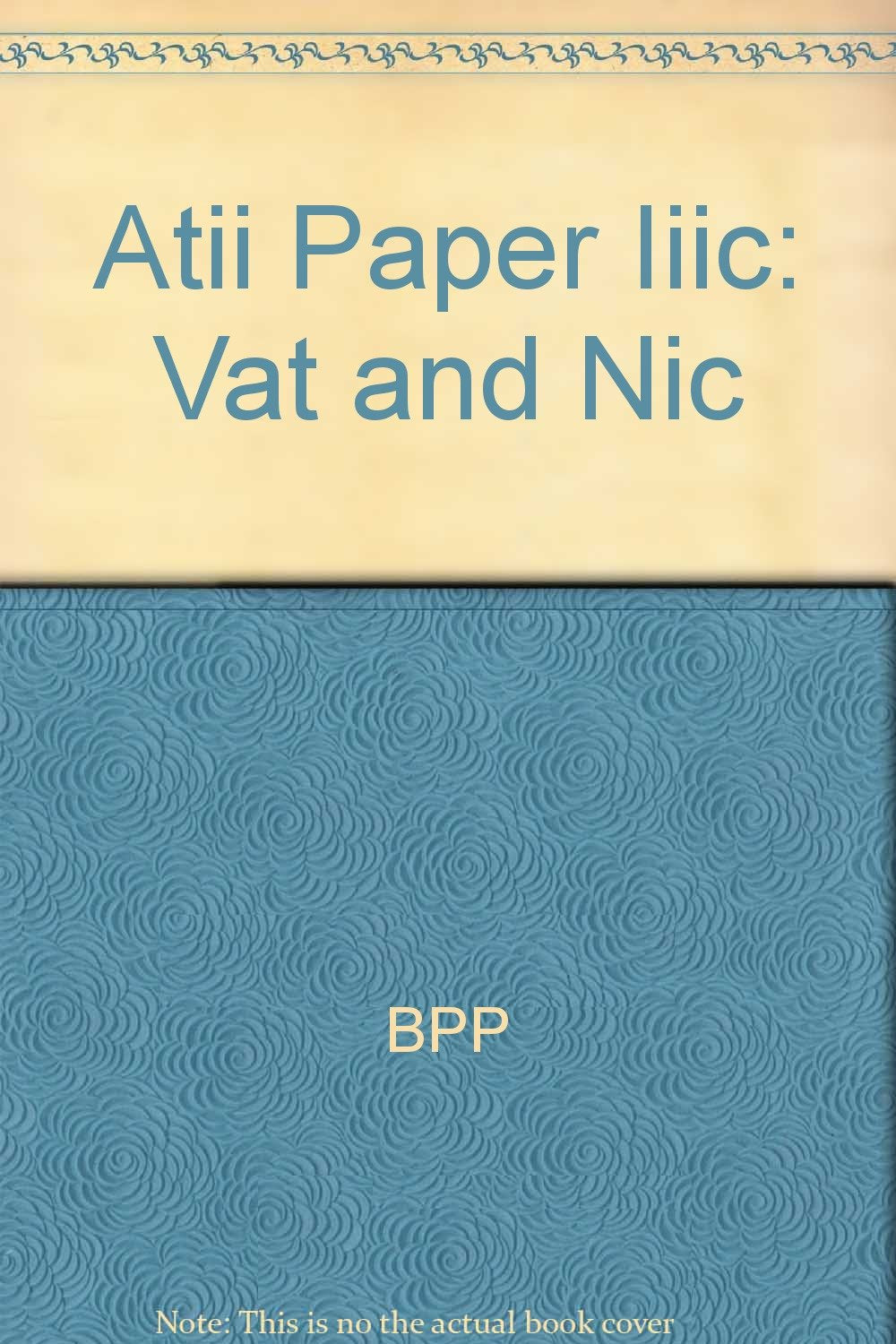 Product Image: Atii Paper Iiic: Vat and Nic