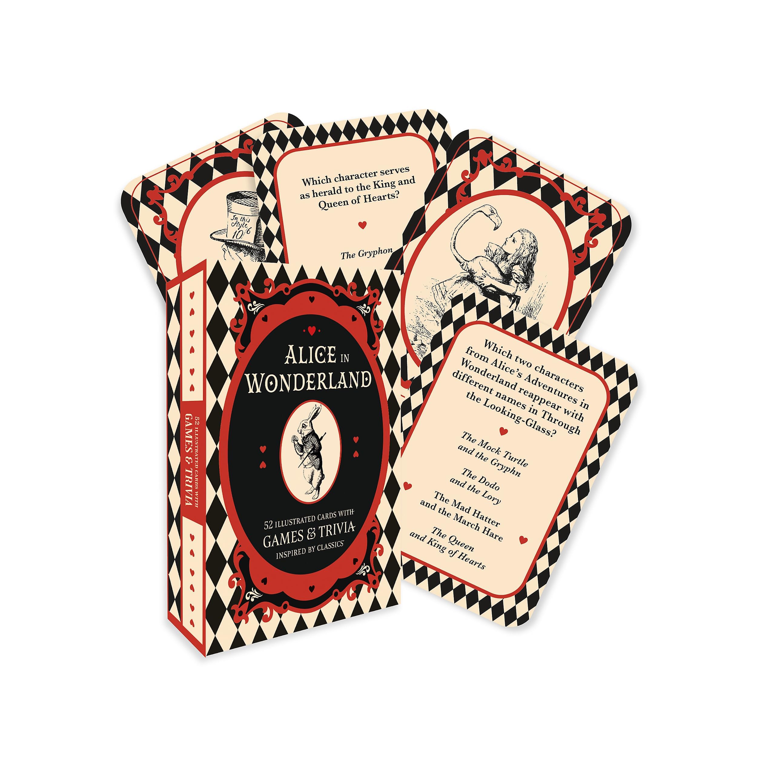 Alice in Wonderland - A Card and Trivia Game: 52 illustrated cards with games and trivia inspired by classics Classics