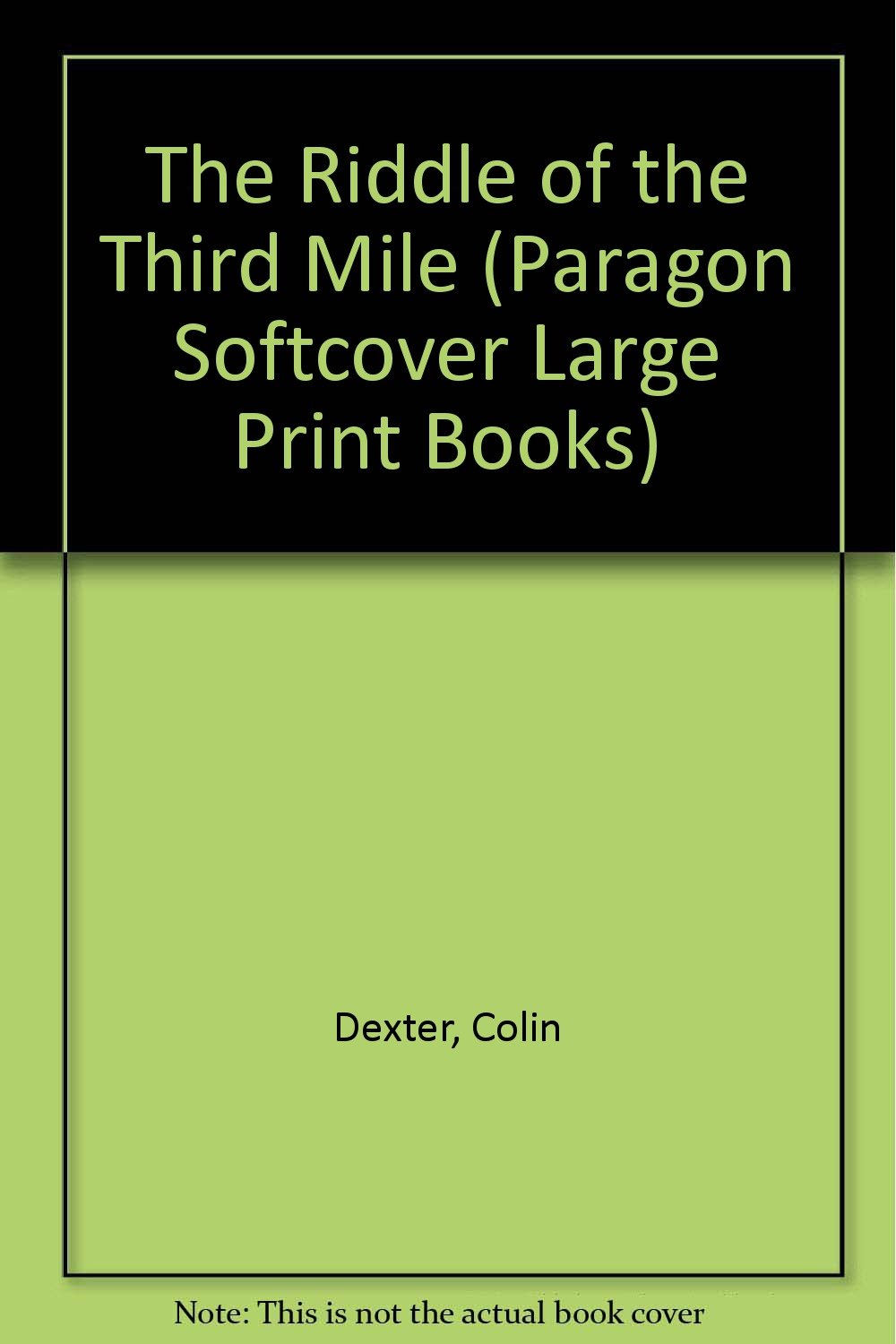 The Riddle of the Third Mile (Paragon Softcover Large Print Books) Contemporary literature