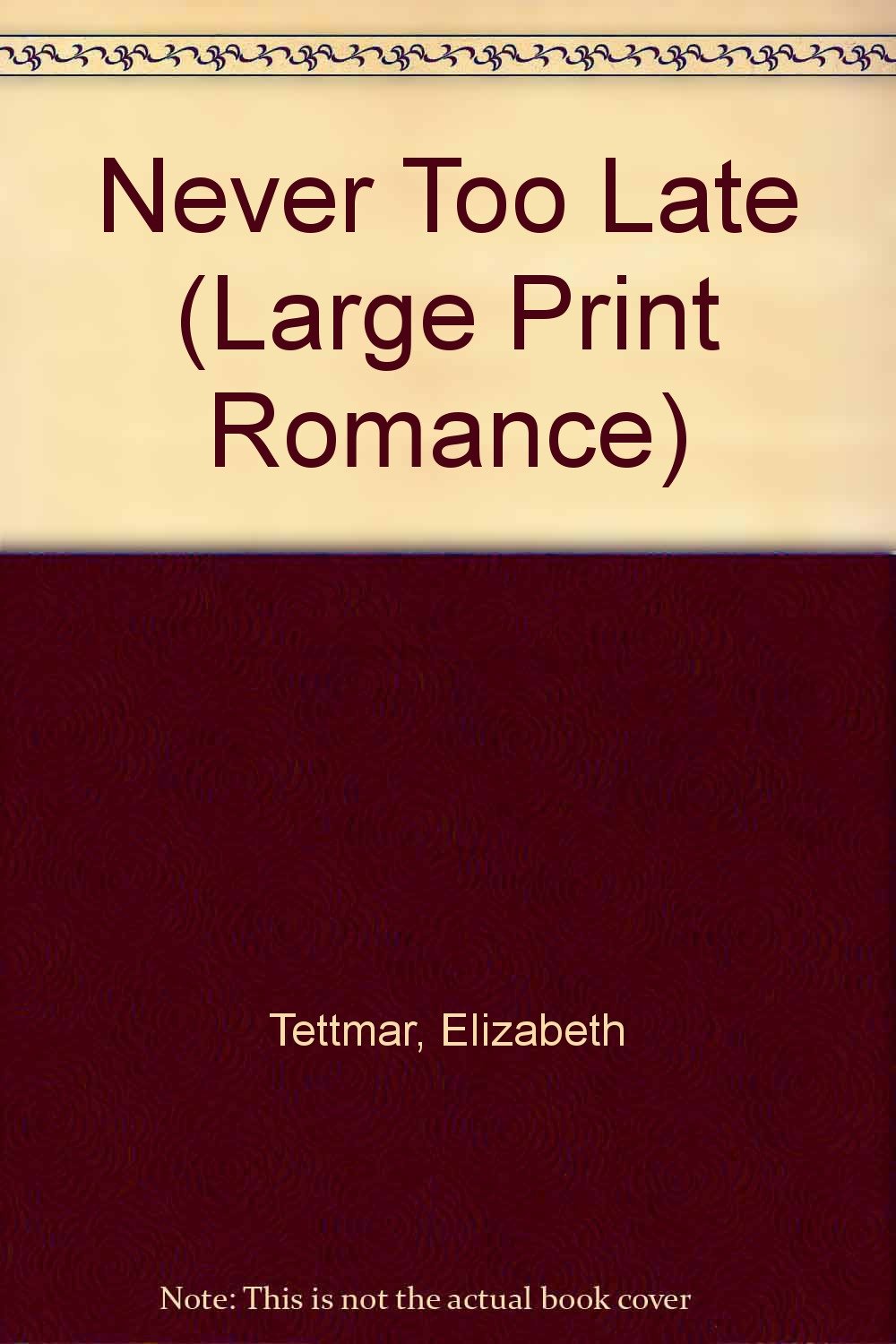 Never Too Late (Large Print Romance) Historical Fiction
