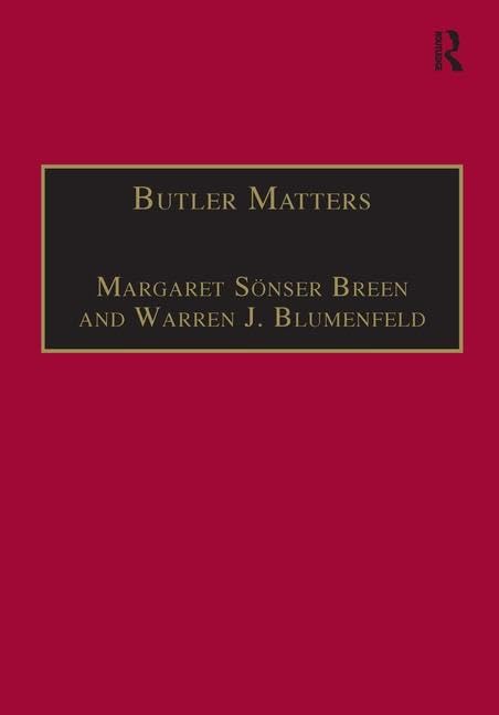 Butler Matters: Judith Butler's Impact on Feminist and Queer Studies Books