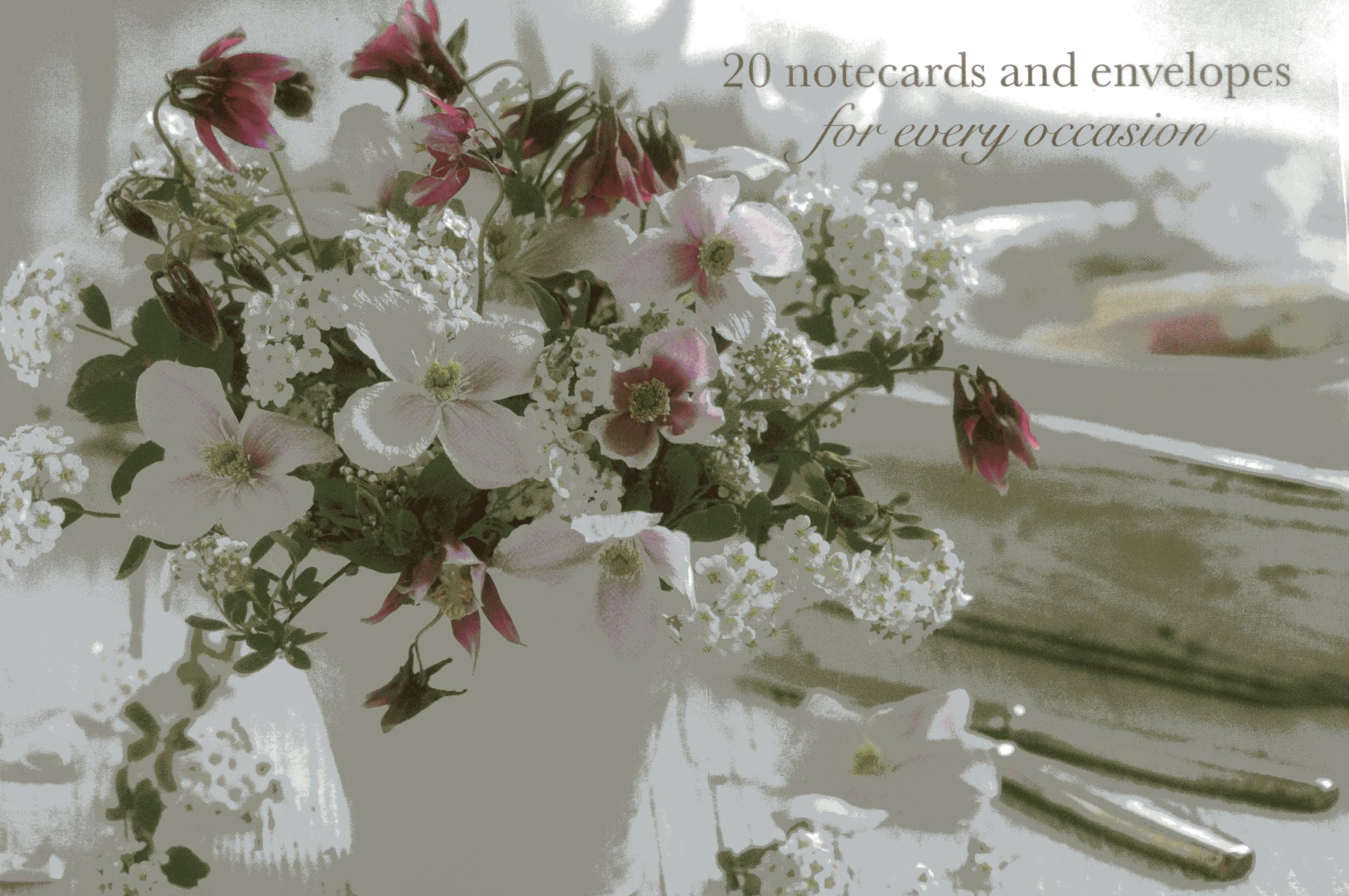 Card Box of 20 Notecards and Envelopes: Clematis Living & Furnishing