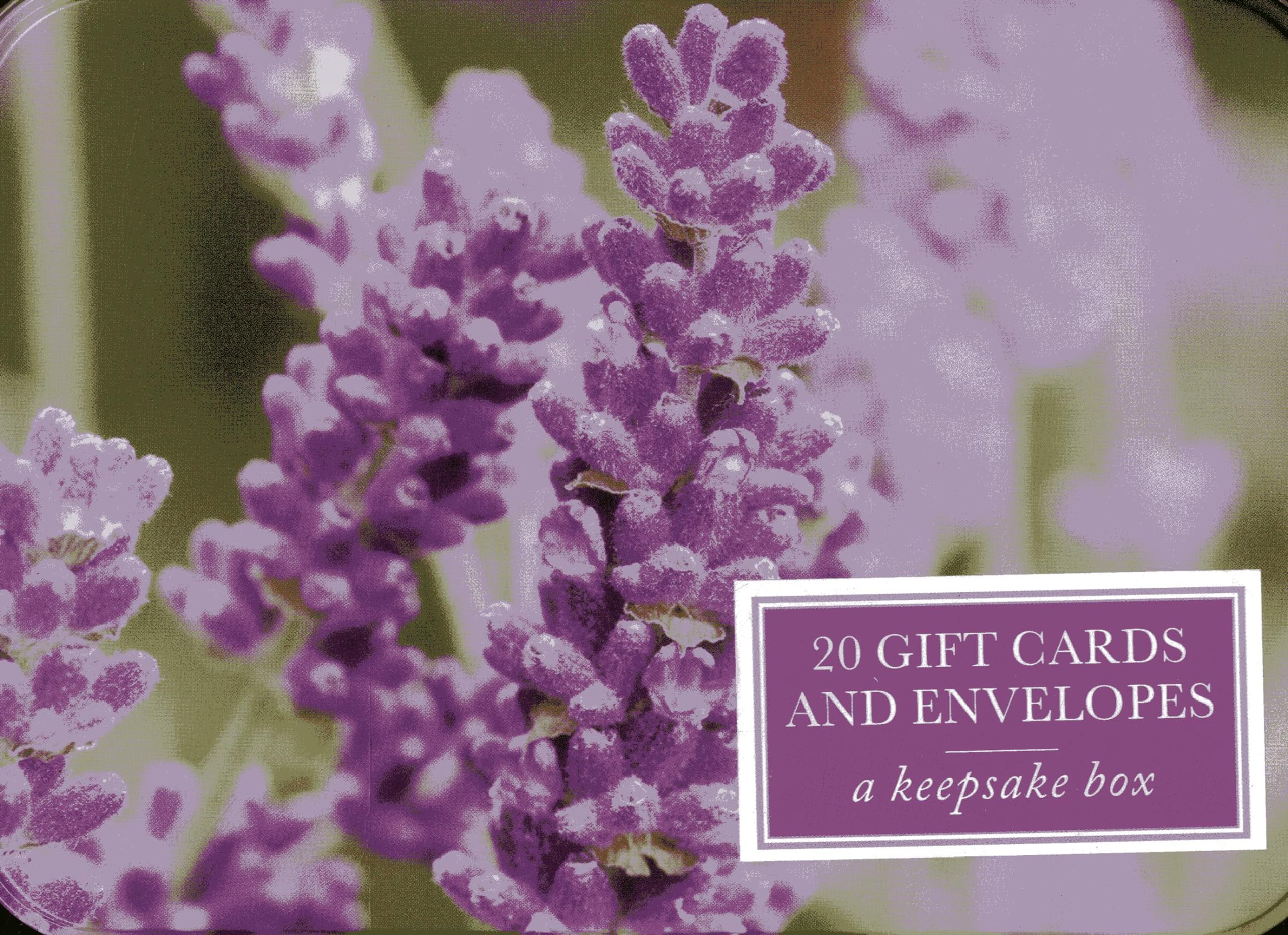Tin Box of 20 Gift Cards and Envelopes: Lavender Living & Furnishing