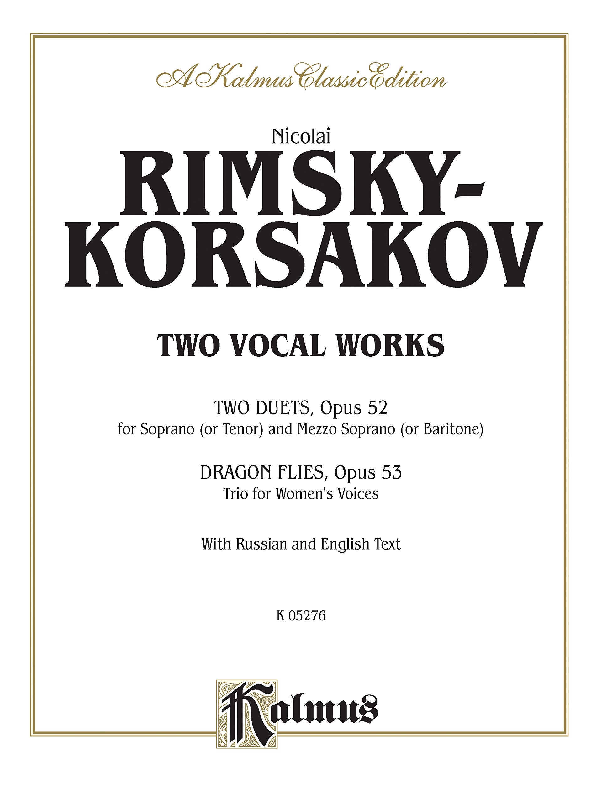 Two Vocal Works, Op. 52, 53: Russian, English Language Edition Social Sciences