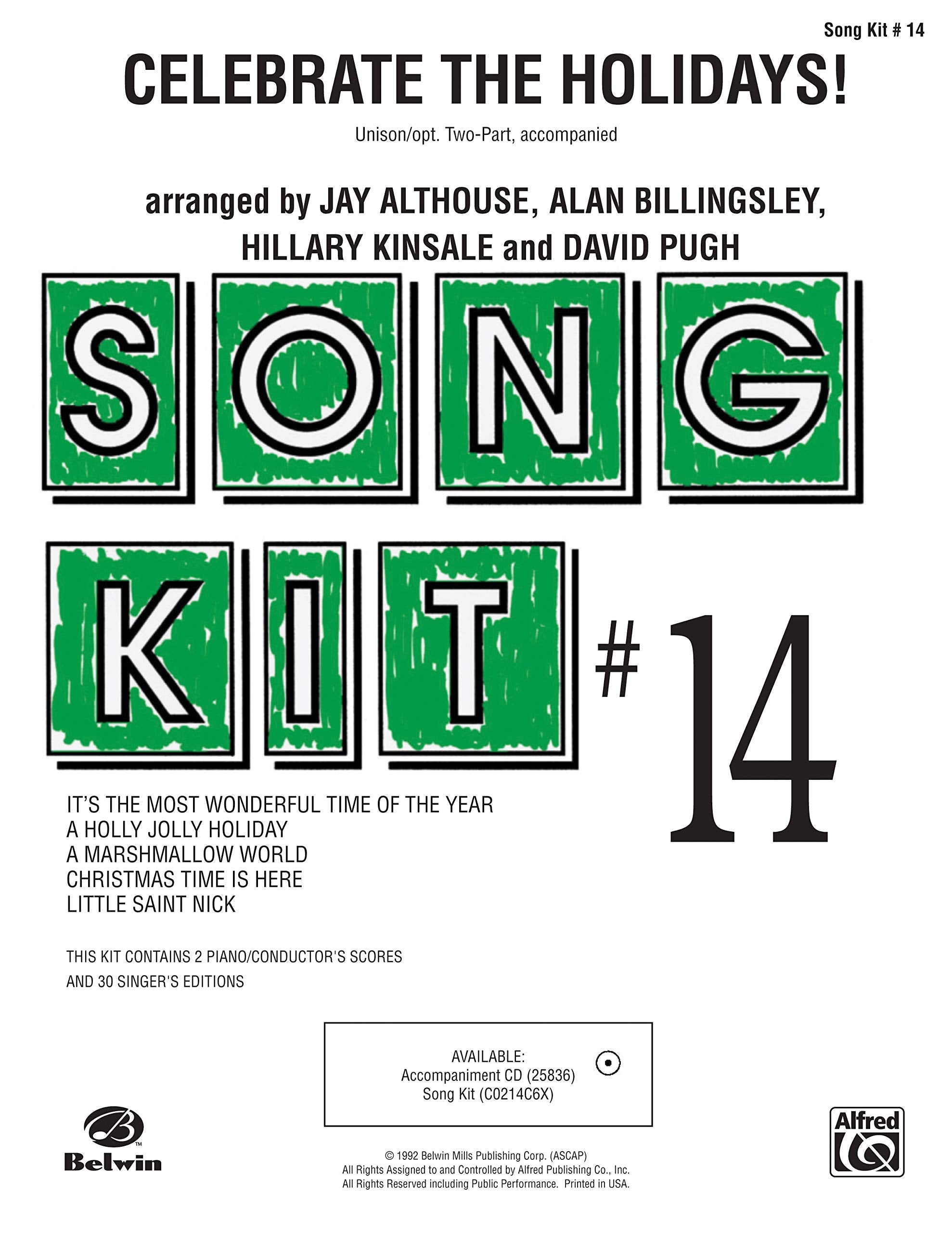 Celebrate the Holidays, Song Kit #14: Unison/Opt. Two-Part, Accompanied Sheet Music