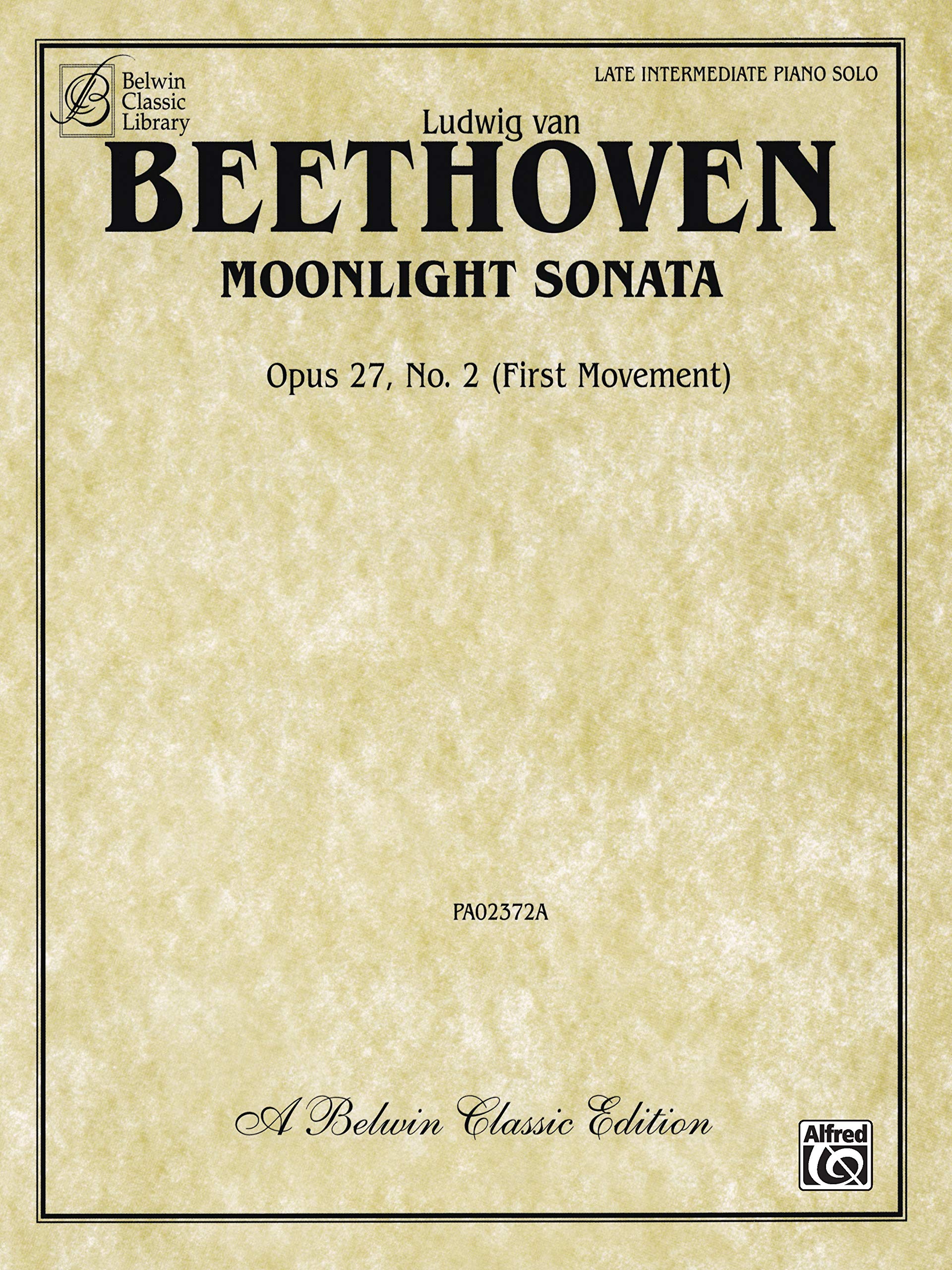 Moonlight Sonata, Op. 27, No. 2 (First Movement) (Belwin Classic Library) Social Sciences
