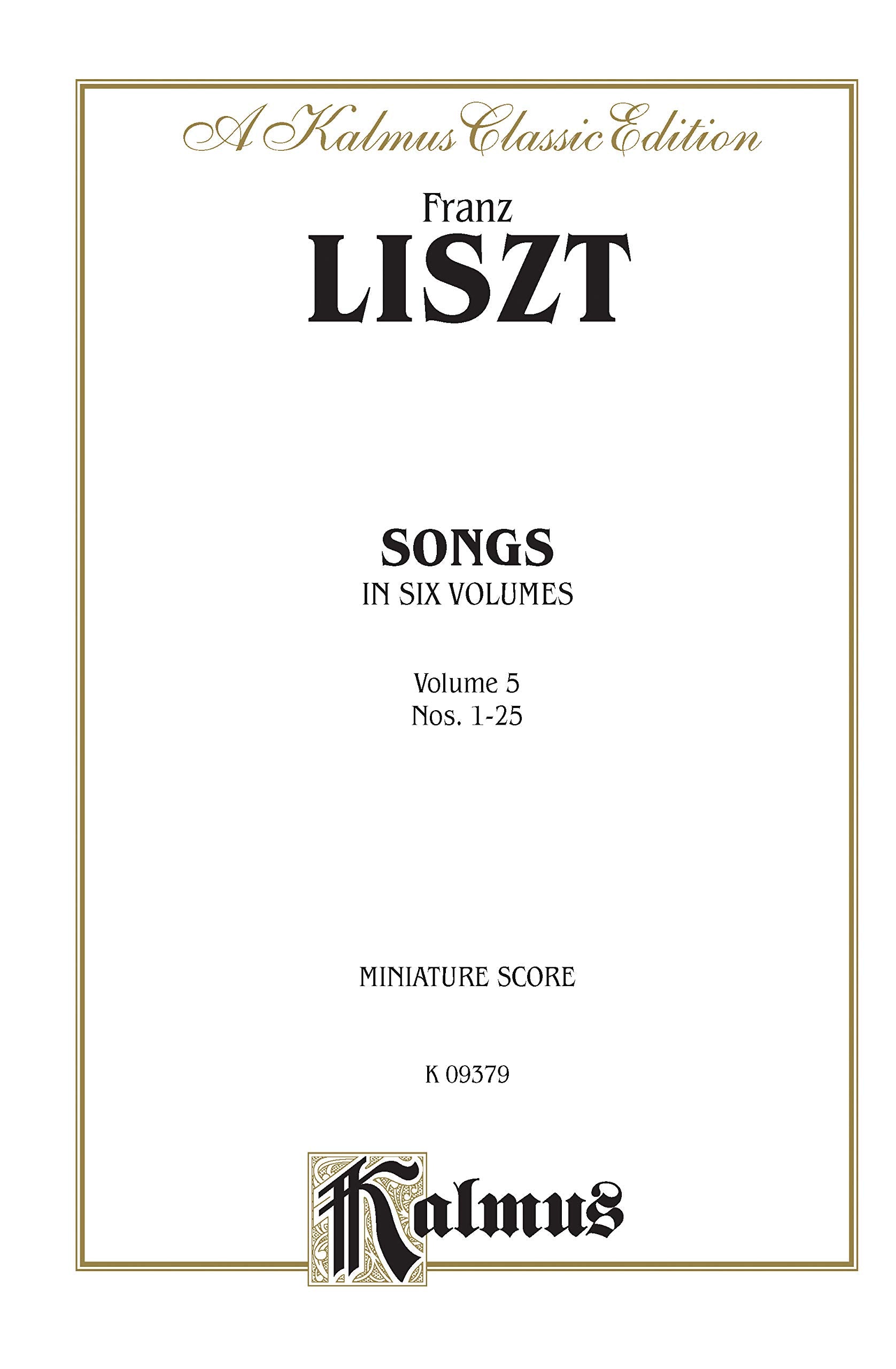 Songs, Vol 5: German Language Edition (Kalmus Classic Edition) Social Sciences
