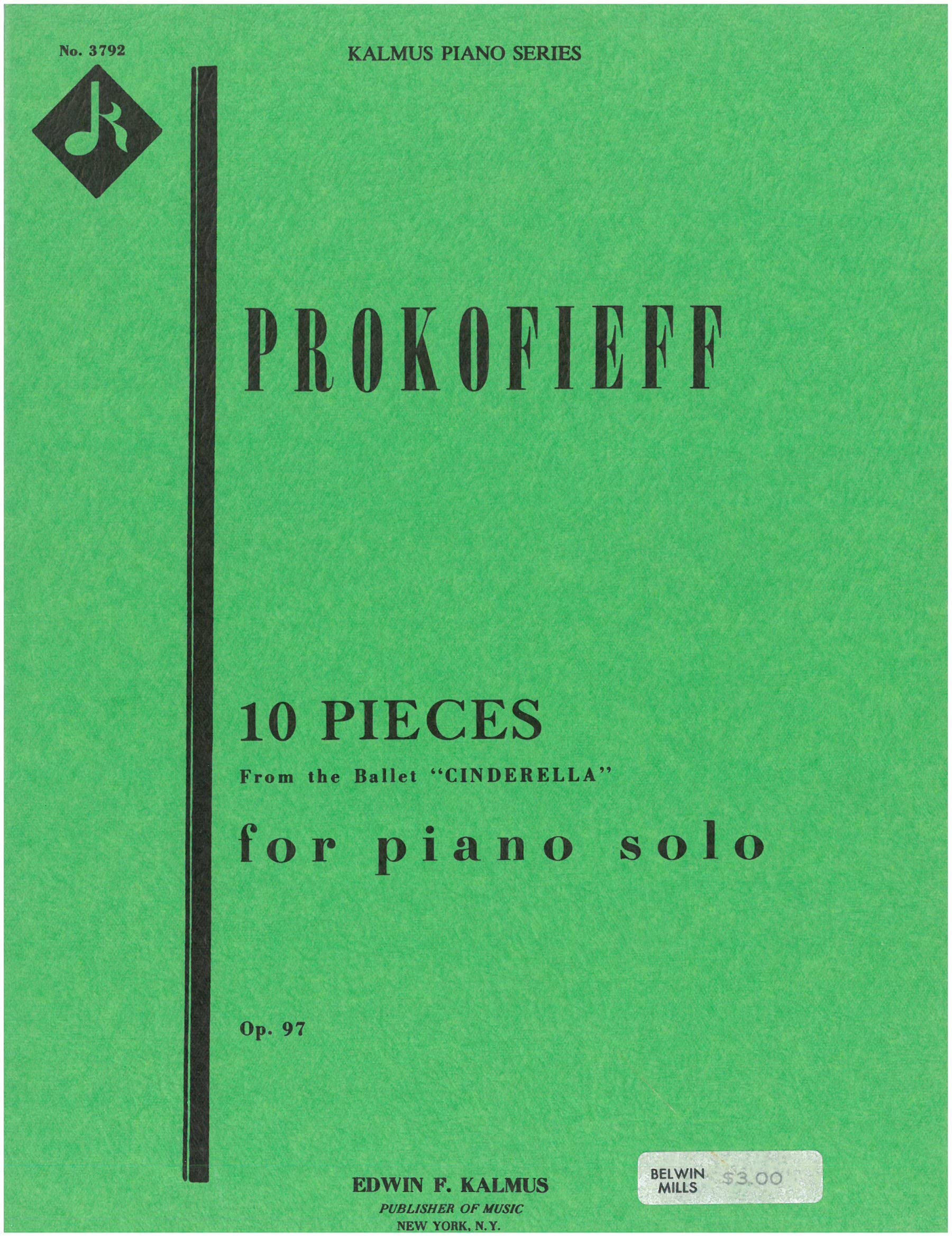 10 Piano Pieces from Cinderella, Op. 97 Art & Literature