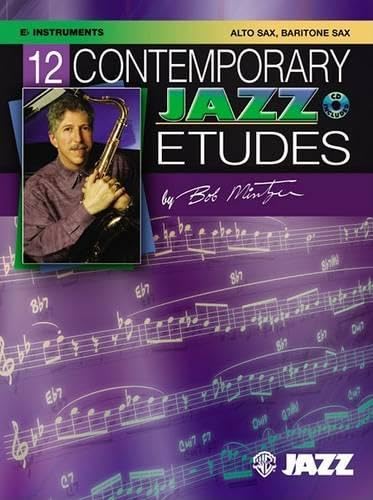 WARNER BROS BOB MINTZER - 12 CONTEMPORARY JAZZ ETUDES SAX ALTO AND BARITONE + CD Jazz&Blues Noten Saxophon cd