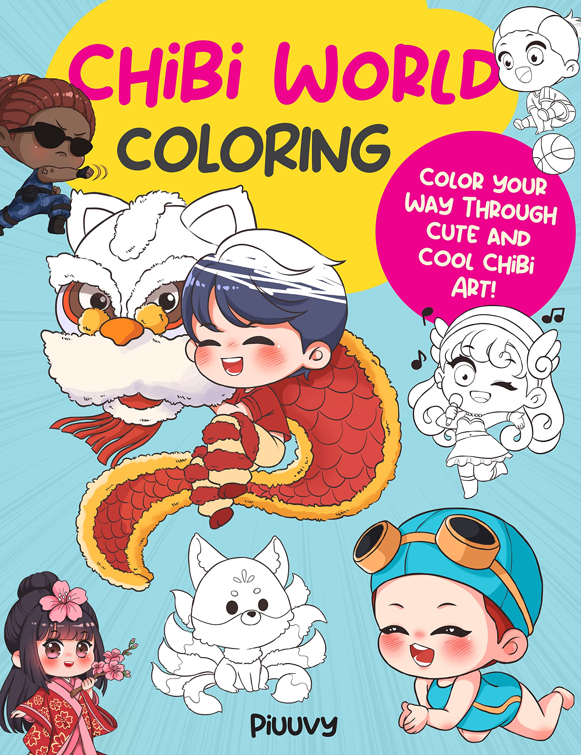 Chibi World Coloring: Color your way through cute and cool chibi art! (2) (Manga Coloring, Band 2) Manga