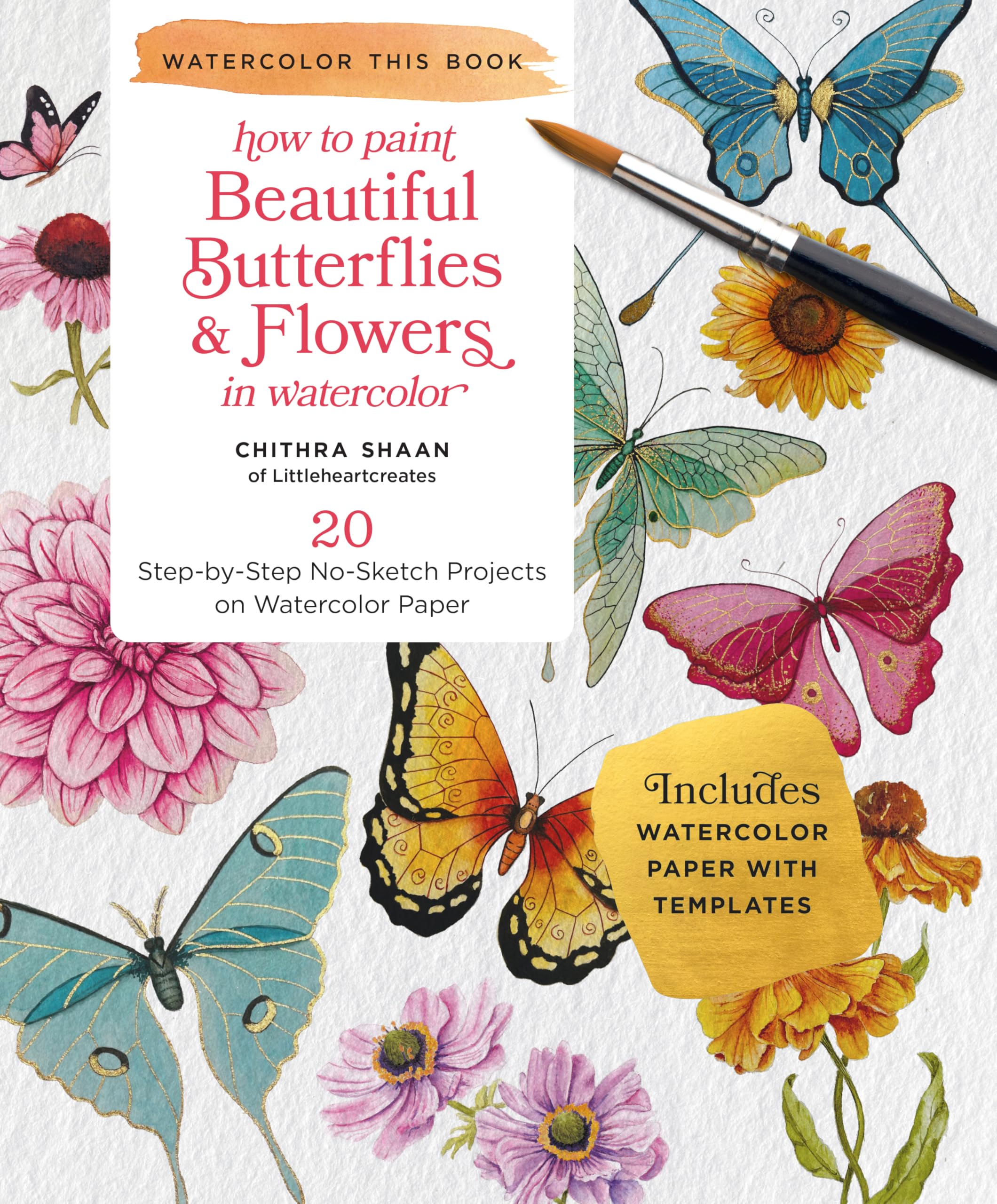 How to Paint Beautiful Butterflies and Flowers in Watercolor Film, Art & Culture