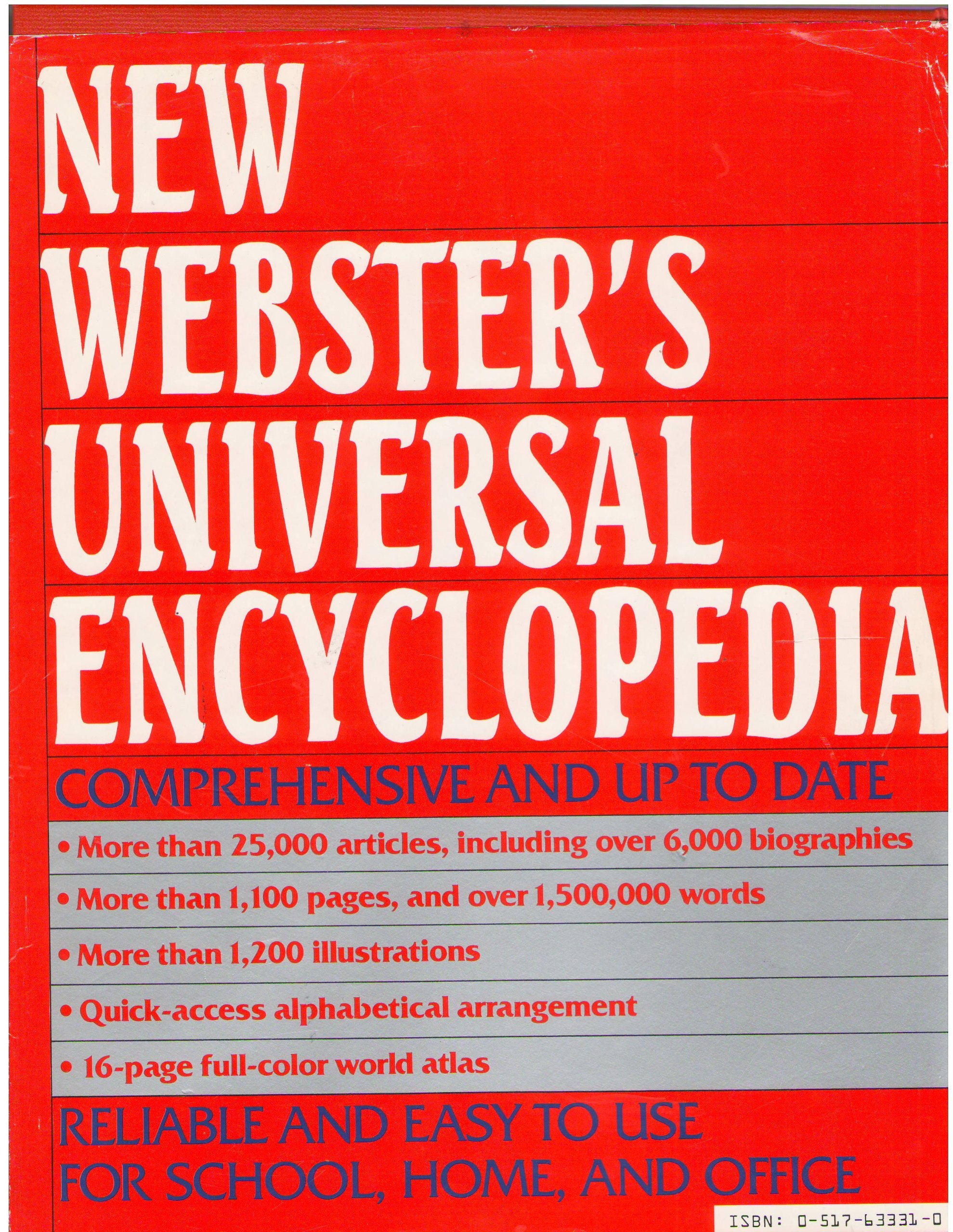 livro websters new universal encyclopedia Ed. 1997 book