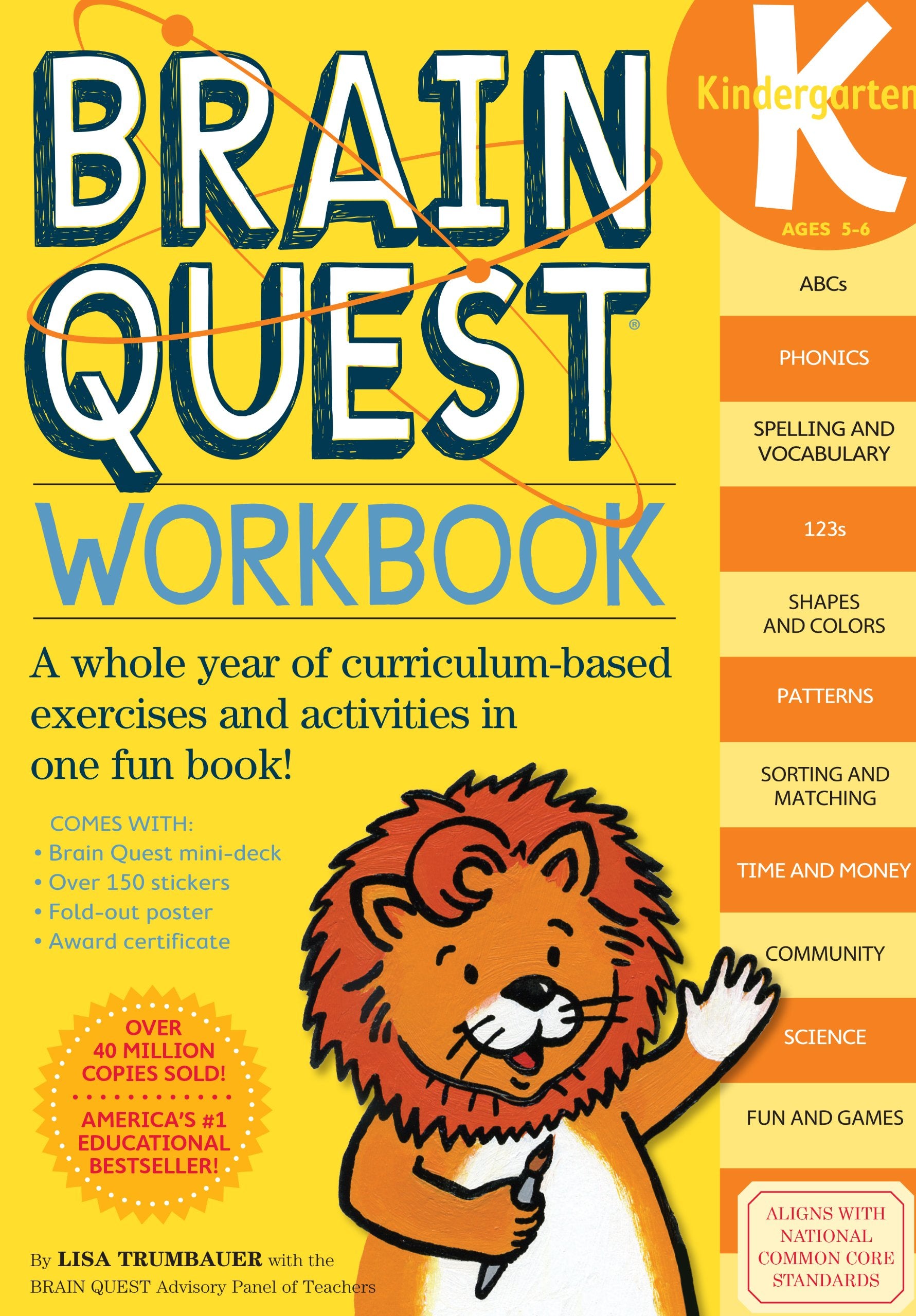 Brainquest Kindergarten Workbook Ages 5-6 Study Guides