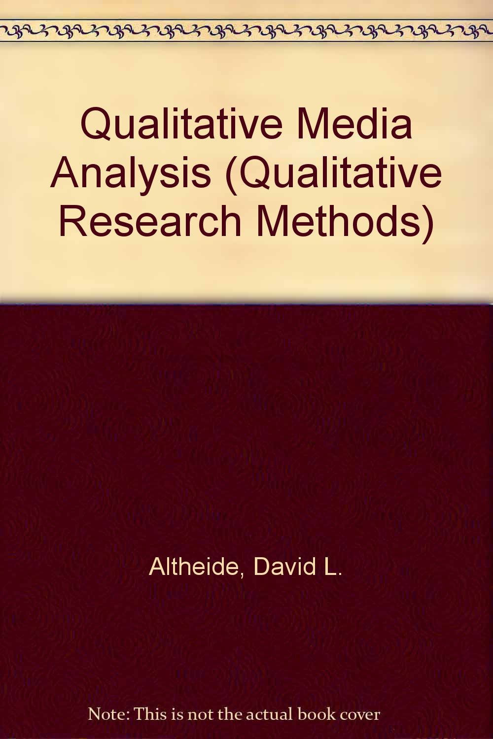Qualitative Media Analysis (Qualitative Research Methods) Natural Sciences