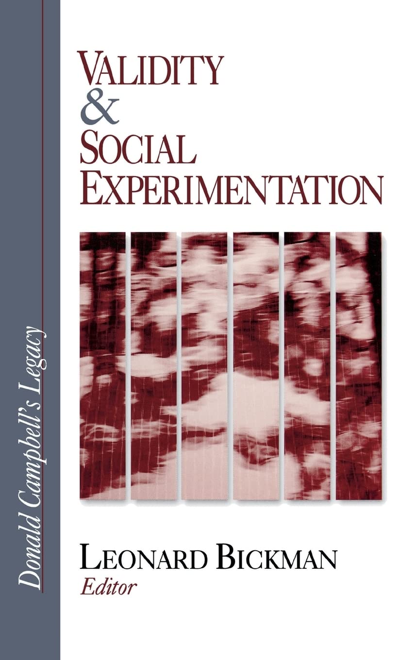 Validity and Social Experimentation: Donald Campbell's Legacy (Donald Campbell's Legacy (Hardcover), Band 1) Law