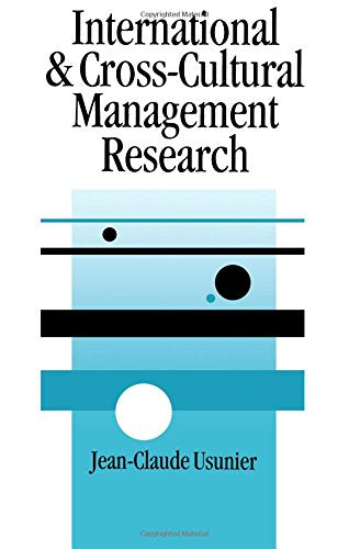 International and Cross-Cultural Management Research (Sage Series in Management Research) Natural Sciences