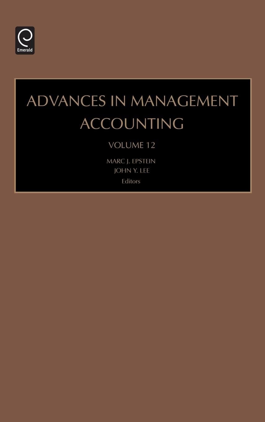 Product Image: Advances in Management Accounting