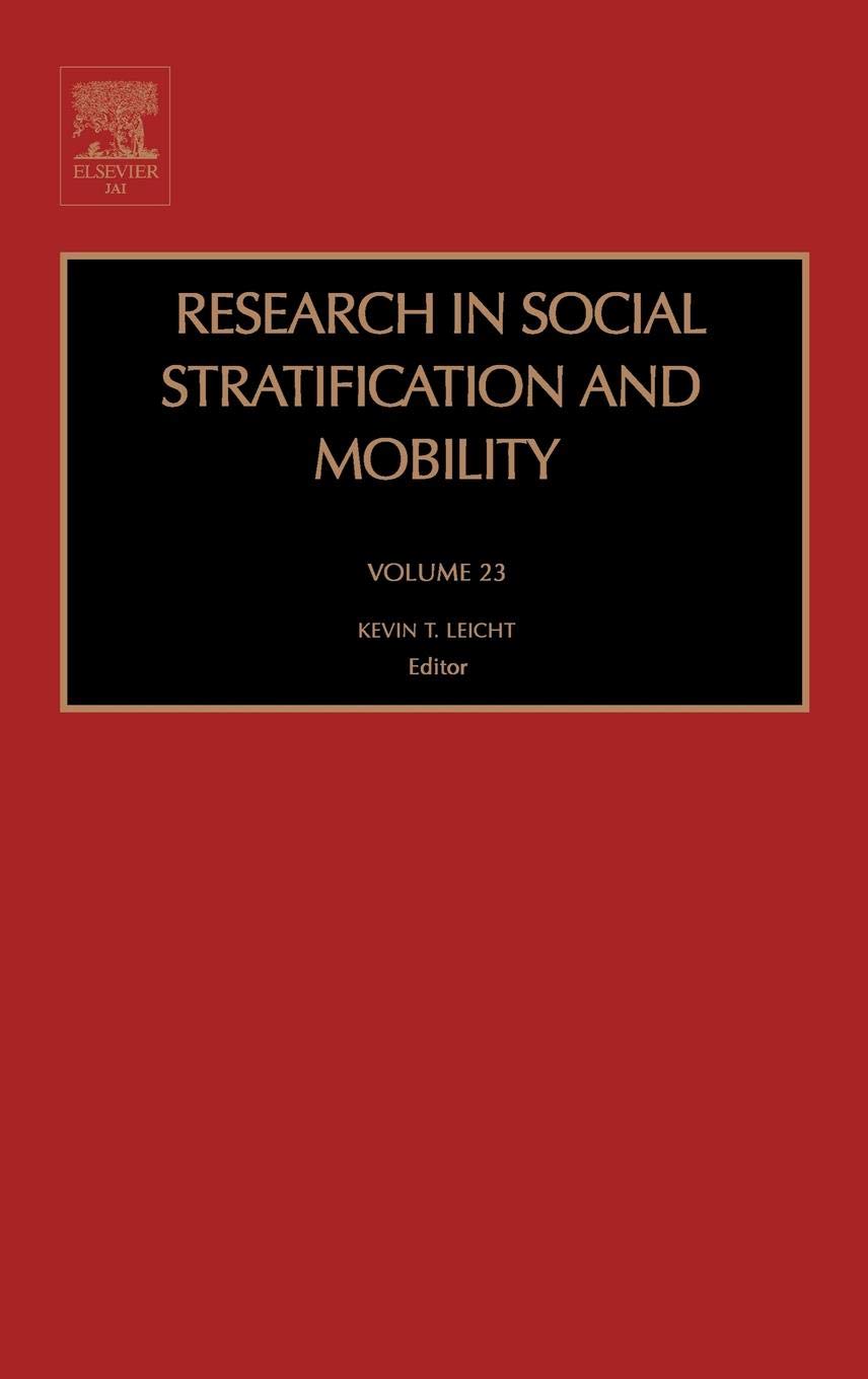 Research in Social Stratification and Mobility (Volume 23) Books