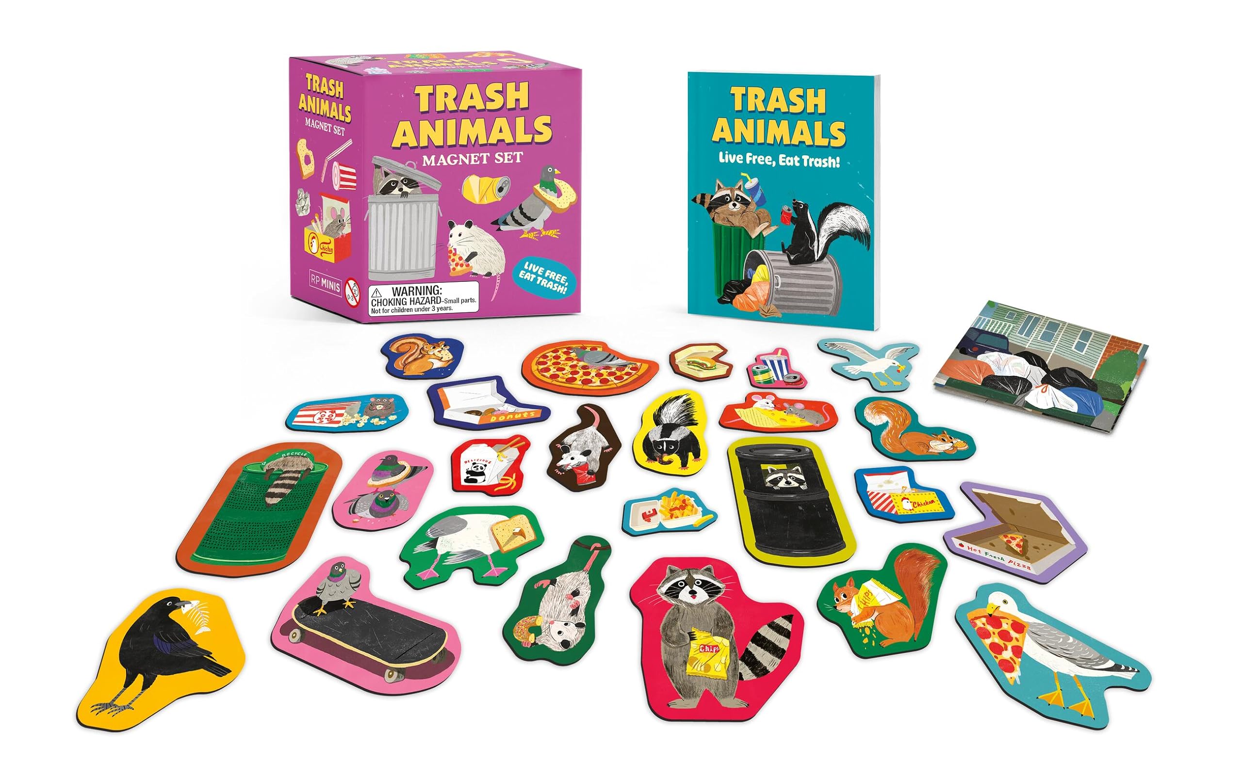 Trash Animals Magnet Set: Live Free, Eat Trash! (RP Minis) Books