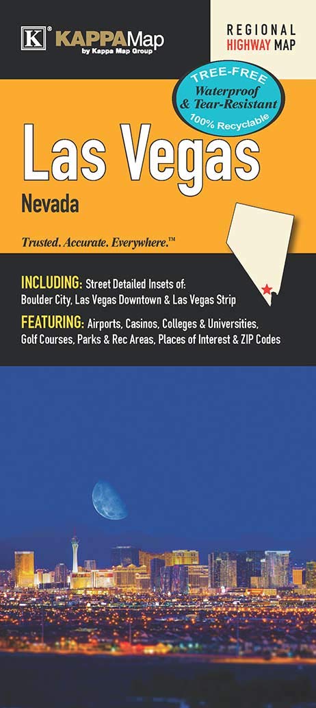 Las Vegas Nevada Carte pliable imperméable book