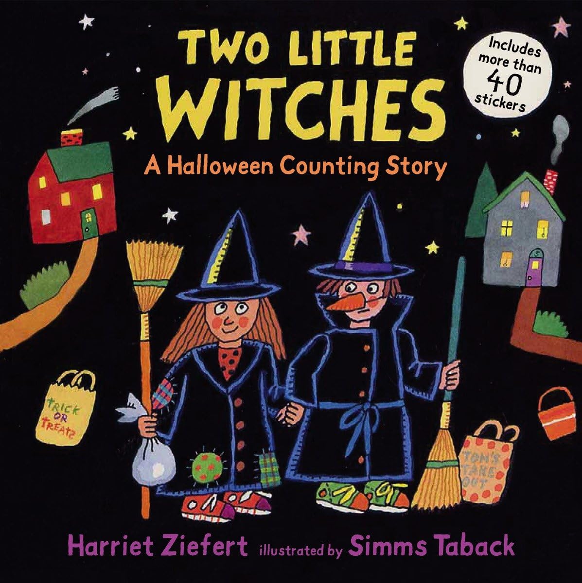 Two Little Witches: A Halloween Counting Story Sticker Book Non-fiction