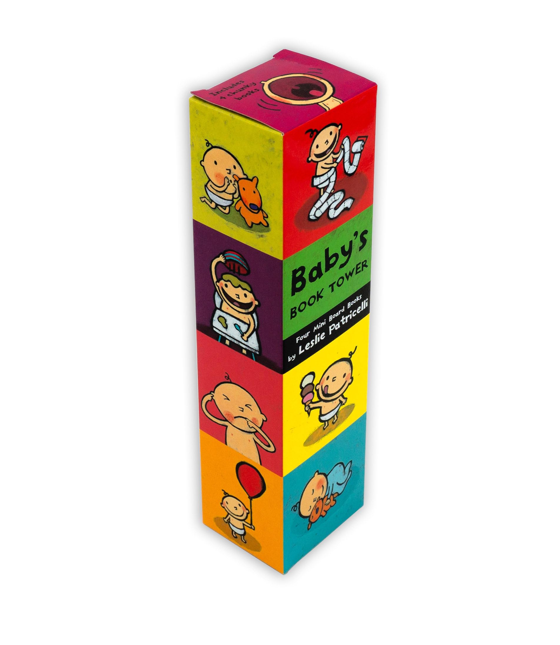 Baby's Book Tower: Four Mini Board Books (Leslie Patricelli board books) Parents & Children