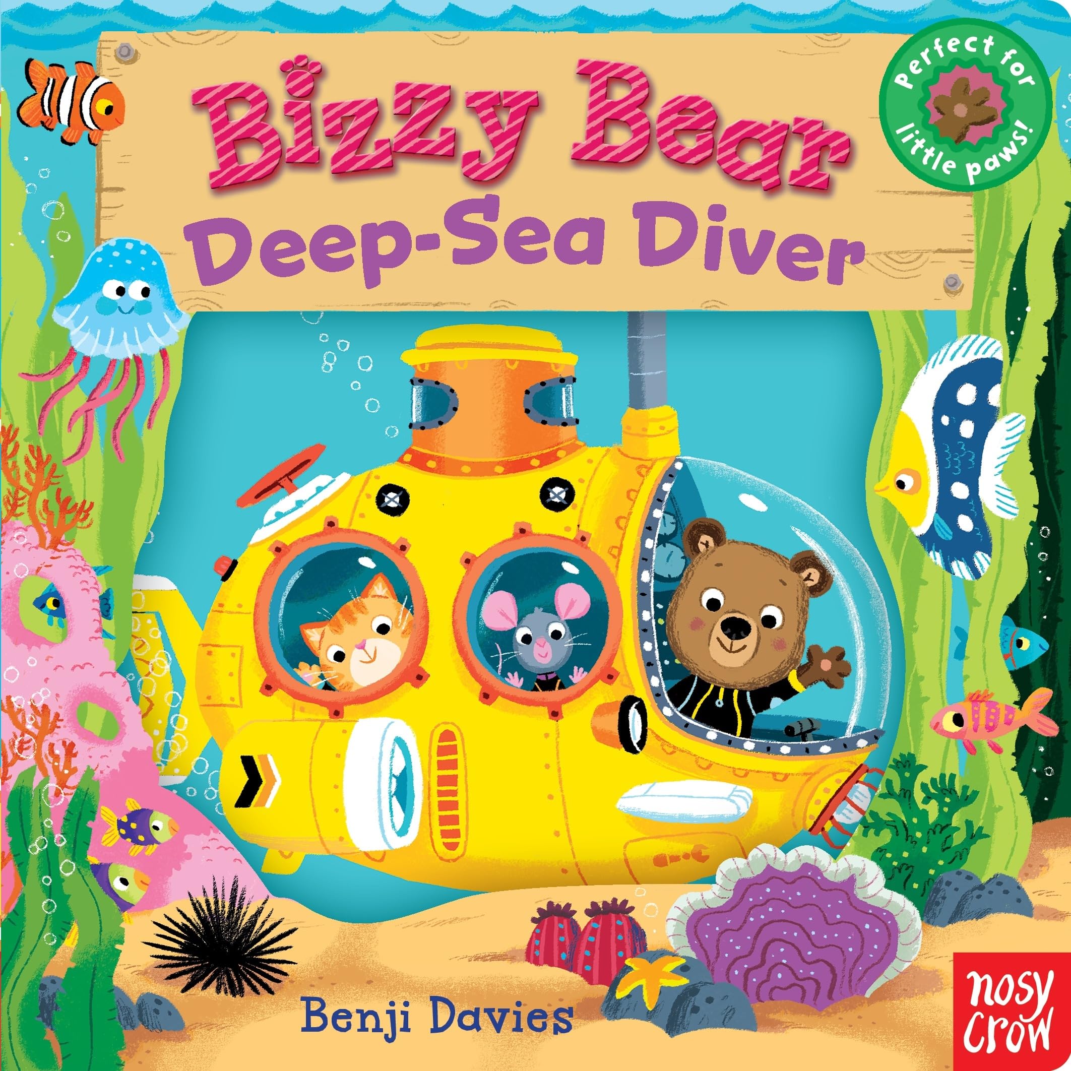Deep-Sea Diver: (Interactive Submarine Board Book for Toddlers - With Sturdy Tabs and Slides to Push and Pull) (Bizzy Bear) Parents & Children