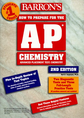 Barron's AP Chemistry: Advanced Placement Examination (Barron's How to Prepare Series) Learning & Reference