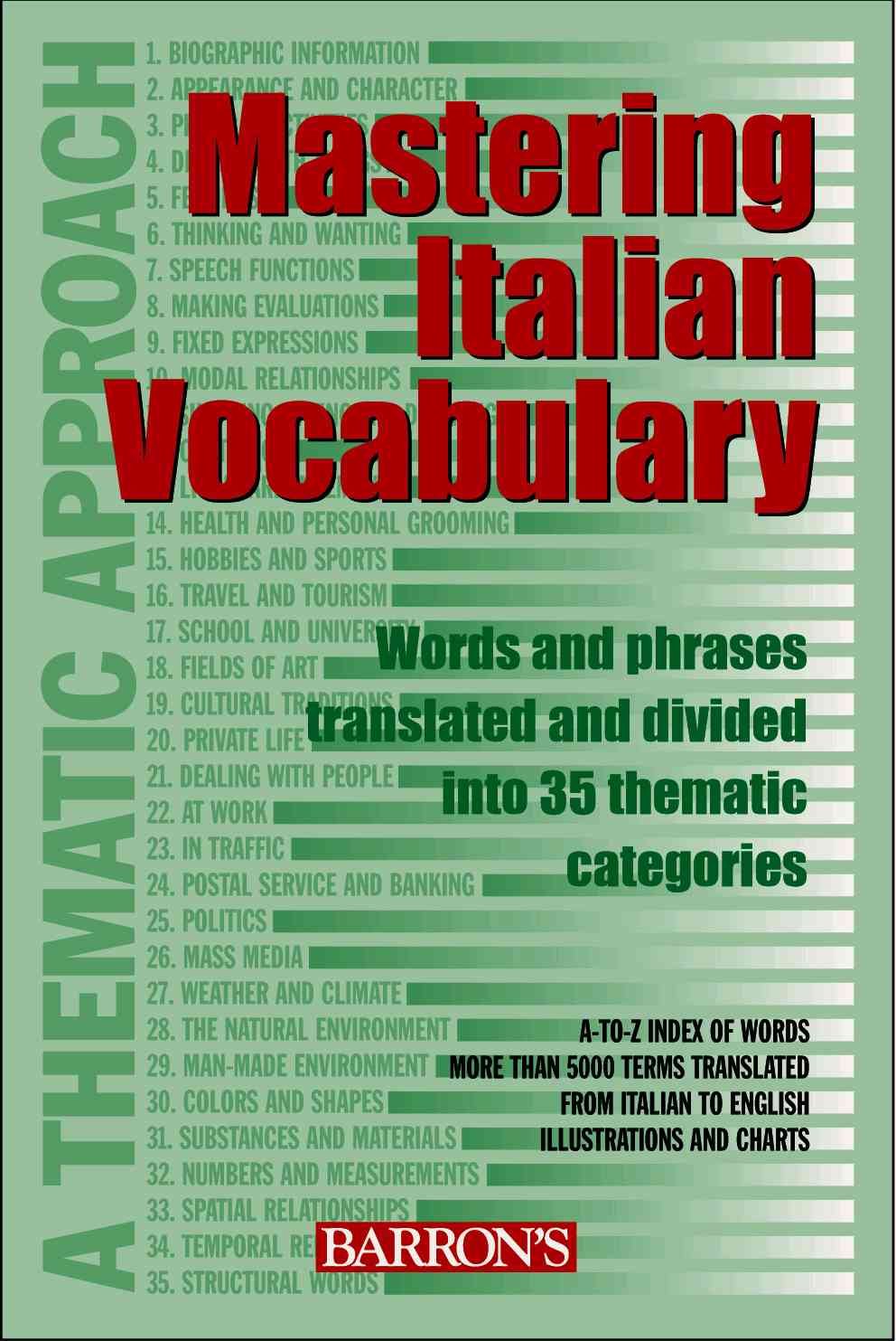 Mastering Italian Vocabulary: A Thematic Approach (Mastering Vocabulary Series) Foreign Languages ​​& Dictionaries
