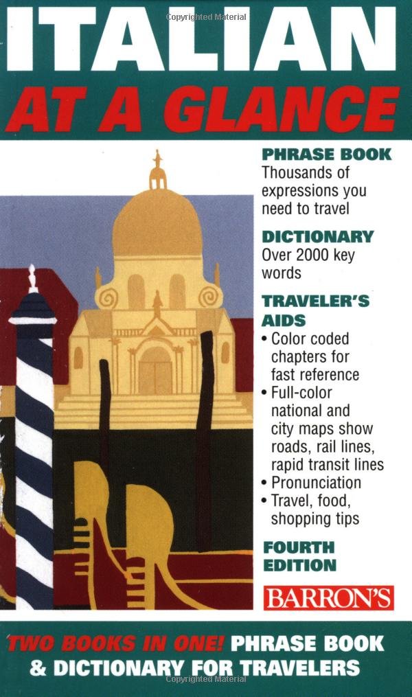 Barron's Italian at a Glance: Phrase Book & Dictionary for Travelers (At a Glance Series) Foreign Languages ​​& Dictionaries