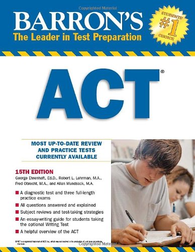 Barron's ACT (Barron's To Prepare for the ACT American College Testing Program Assessment) Education & Training