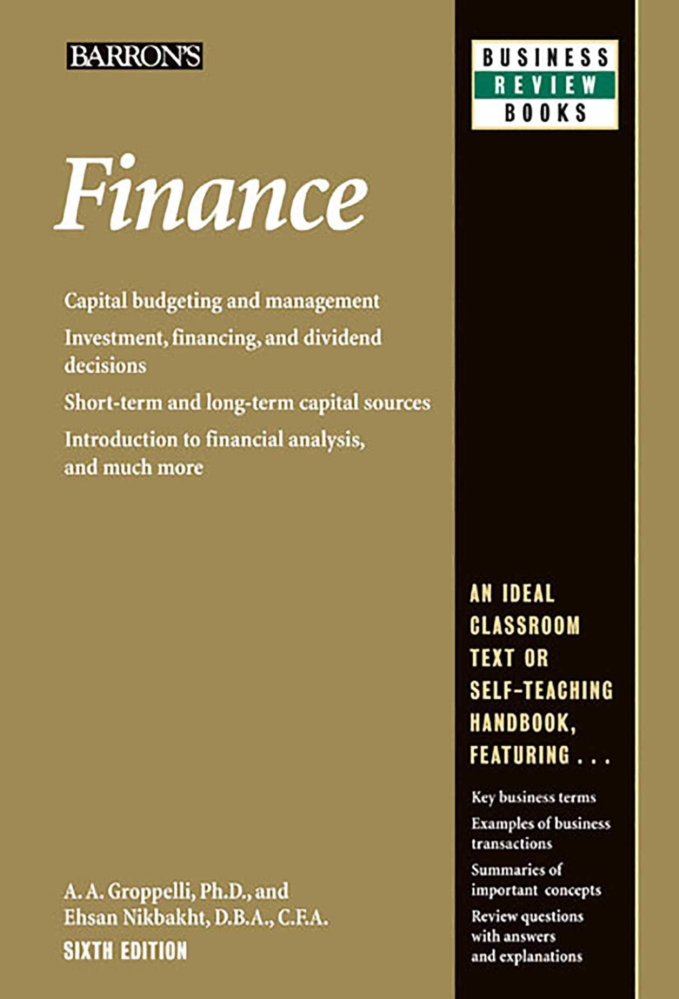 Finance (Barron's Business Review Series) Business, Finance & Career