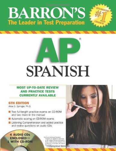 Barron's AP Spanish with 3 Audio CDs and CD-ROM book
